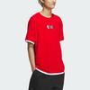 Adidas Neo Gaokao Tee Graphic Print Loose Round Neck Short Sleeve T-Shirt Unisex Tops Light-Crimson IP4043