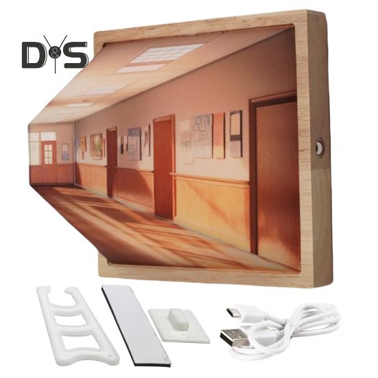 

Ночной светильник Naked Eye 3D Vision с мягким свечением, регулируемой яркостью, простой в установке, креативный настенный декоративный светильник для создания атмосферы D Charging