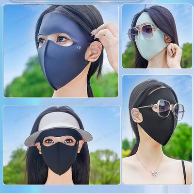 Summer Ice Silk Face Mask UV Sun Protection Adjustable Breathable for Cycling Running Hunting Sports Mask Unisex