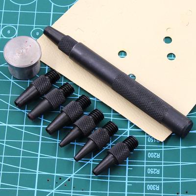 1set Multifunctional Leather Hole Puncher, Round Punching Tool, Belt & Shoulder Strap Cutting Tool, Interchangeable Punch Heads