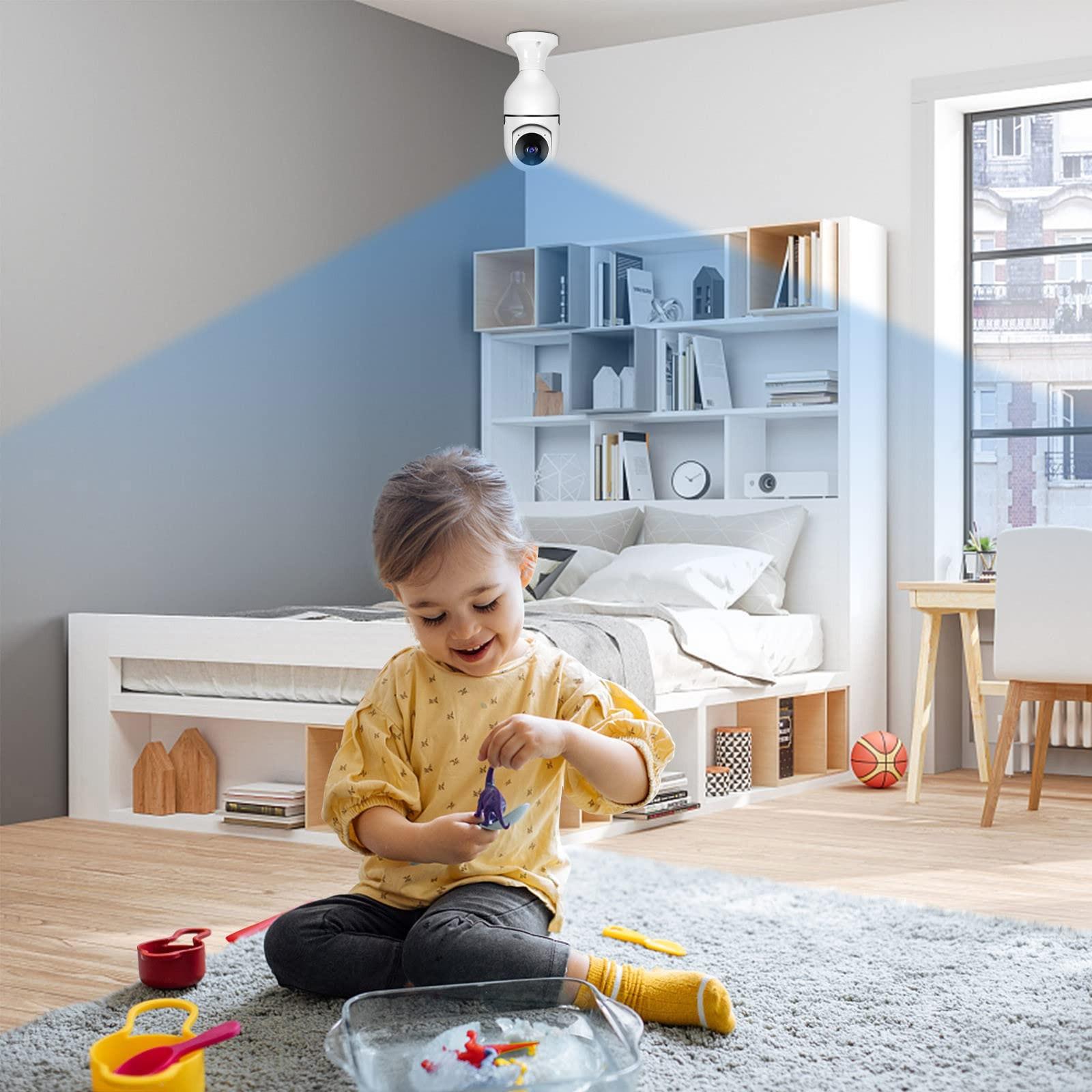 

Бездротова Wi-Fi лампа камери відеоспостереження Камери відеоспостереження для дому в приміщенні та на вулиці One Size білий