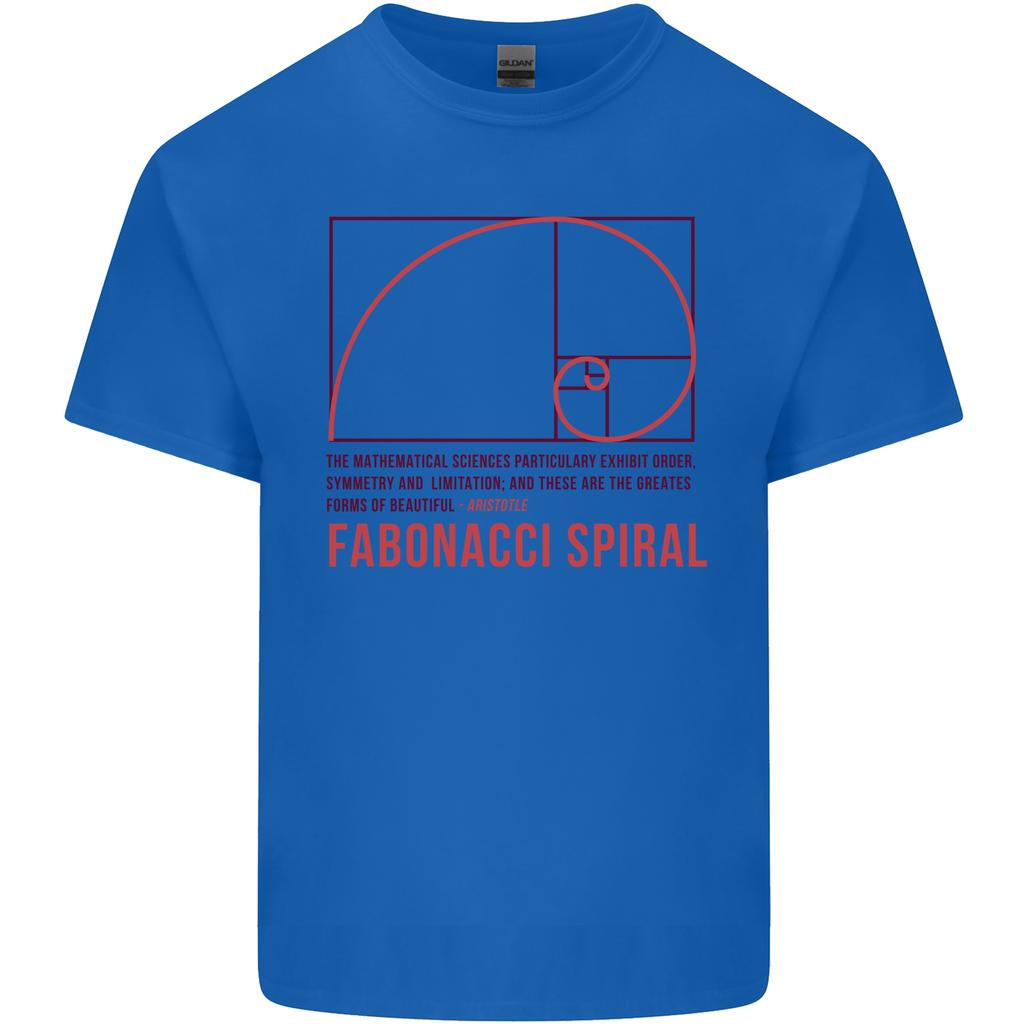 Fibonacci Spiral Mathematics Maths Science Unisexs Light Cotton TShirt