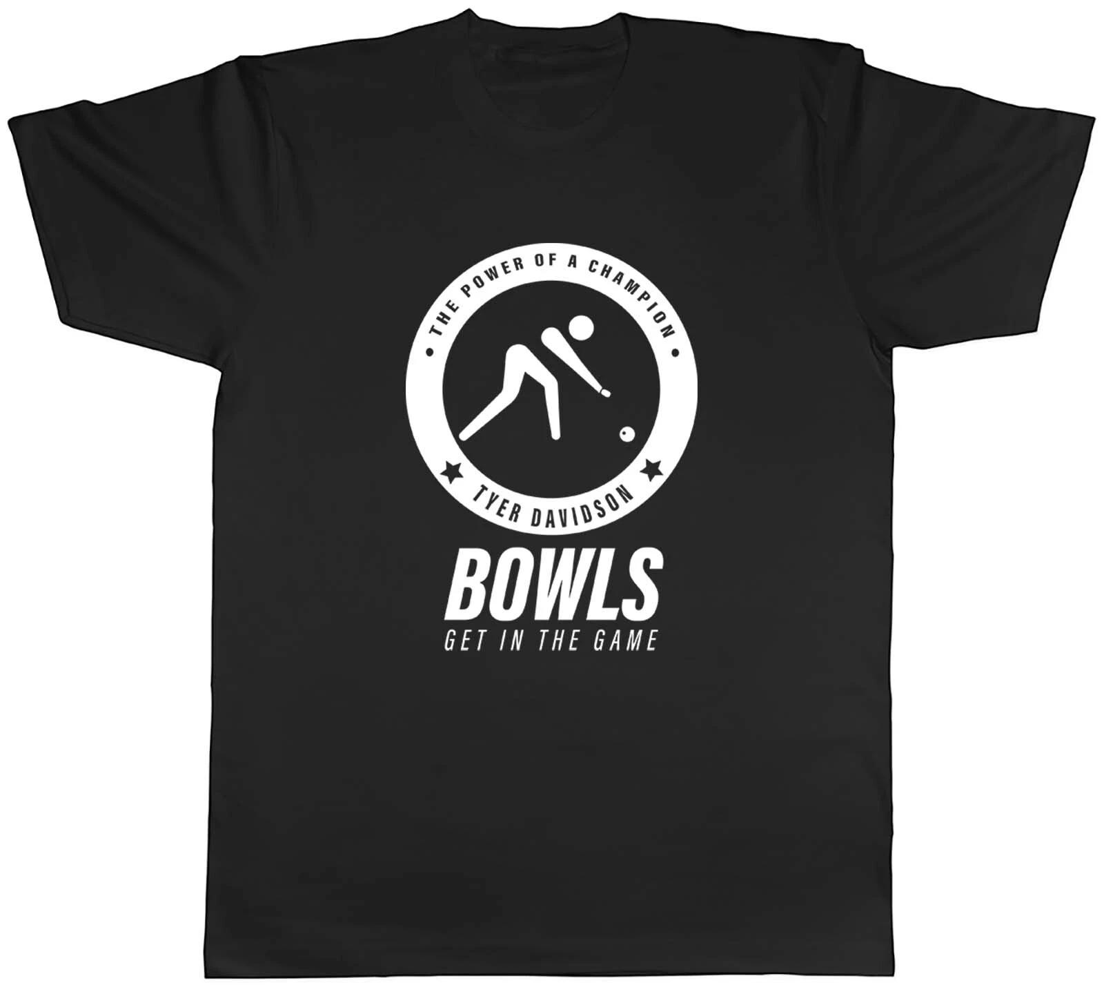 Personalised The Power Of A Champion Bowls Sports Mens Unisex T-Shirt Tee Gift M