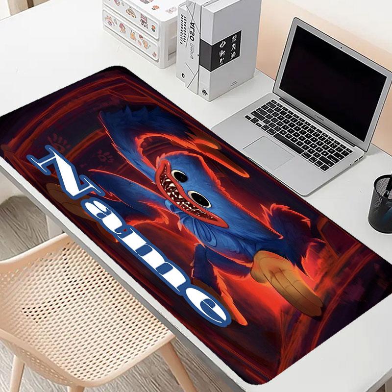 Custom Name Personalized Huggy Wuggy Pattern Mousepad, Laptop PC Desk Mat, Decorative Desk Mat for Home Keyboard Pad Gift