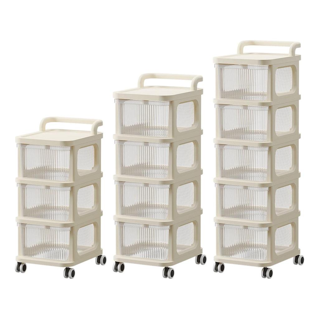 Rolling Cart with Wheel Storage Cart Cosmetics Holder Multifunctional Mobile Bookshelf Drawer Cart for Dorm Laundry Room Home