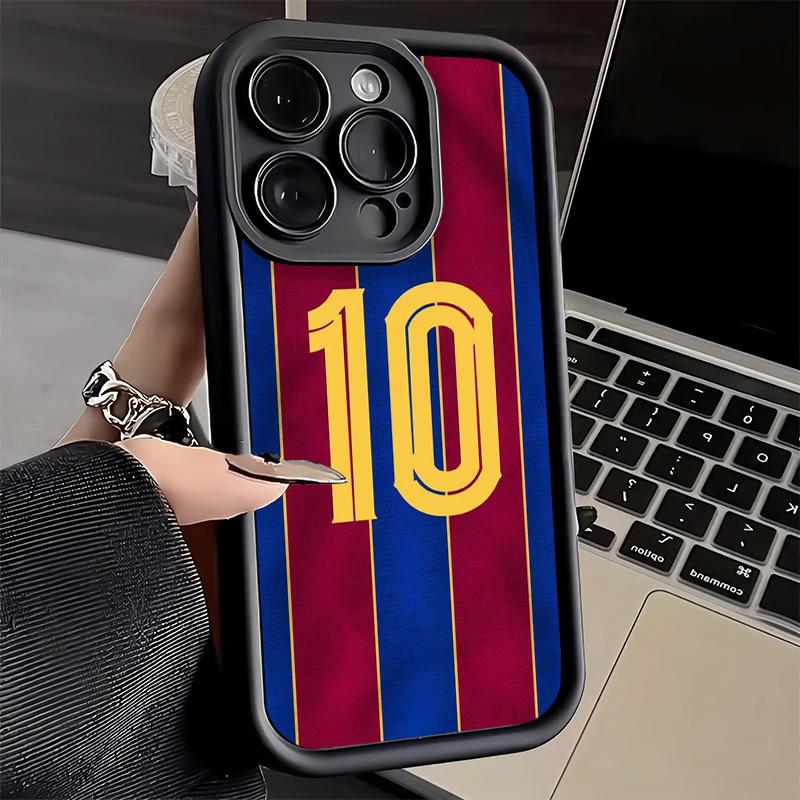 Phone Case for iPhone 17 Air 16E 15 16 Pro Max FootBall Number 7 10 19 Cover 14 Plus 13 12 Mini Soft Shell Silicone Fundas iPhone 14 Pro