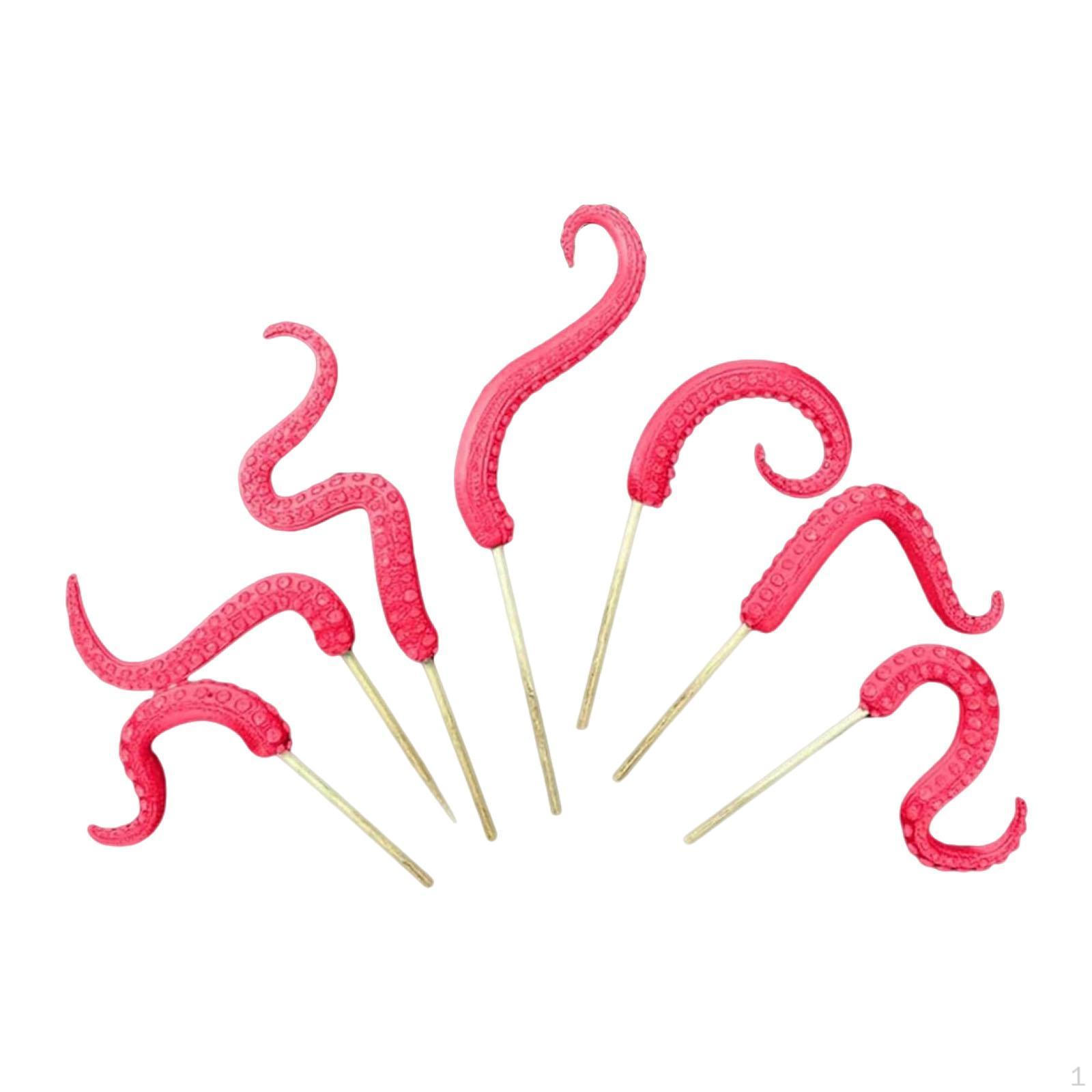 

7 Pieces Octopus Tentacle Plant Stakes Garden Flowerpot Decor Weatherproof Resin Lover красный
