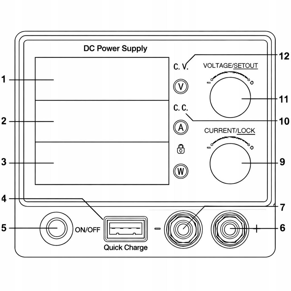 Rosfix VoltEdge RAVED-3205 – Labor-DC-Netzteil | 0-32V | 0-5A | USB QC 18W | Kompakt | Digitalanzeige | CV/CC