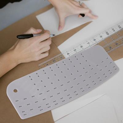 Acrylic Hemmer Ruler with Marking Holes for Quilting And Sewing Tasks