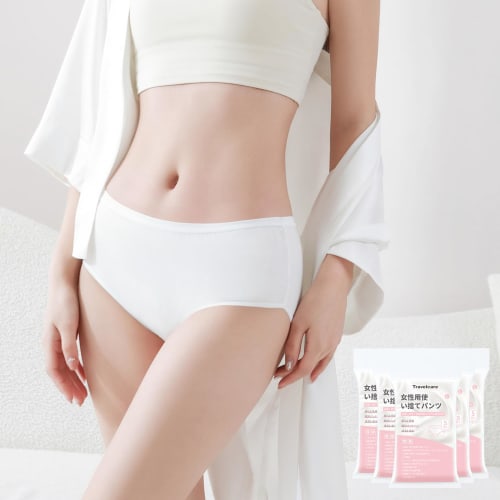 Travelcare Women's Disposable Underwear for Travel, Emergency Preparedness, Hospitalization, Nursing Care, Postpartum, and Business Trips (30 Count, M