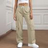 Women's Corduroy Pants Casual Women's Solid Color Corduroy Loose Straight Pants