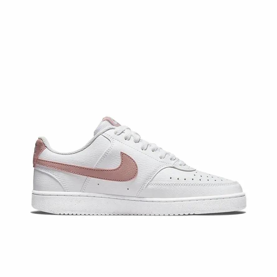 Nike Court Vision Low Fashion Versatile Comfortable Low Top Kids Skate Shoes Men Sneaker White Pink DH8158-102