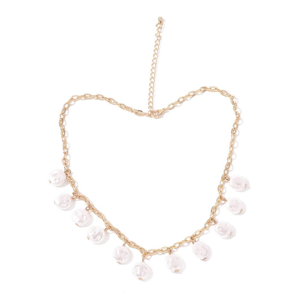 Bohemian simple special-shaped imitation pearl light luxury temperament high-end design necklace, niche versatile model