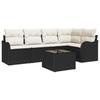 Ensemble de canapé de jardin 5 pièces avec coussins en poly rotin marron, Canapé de jardin 2 places avec coussins en poly 3345707