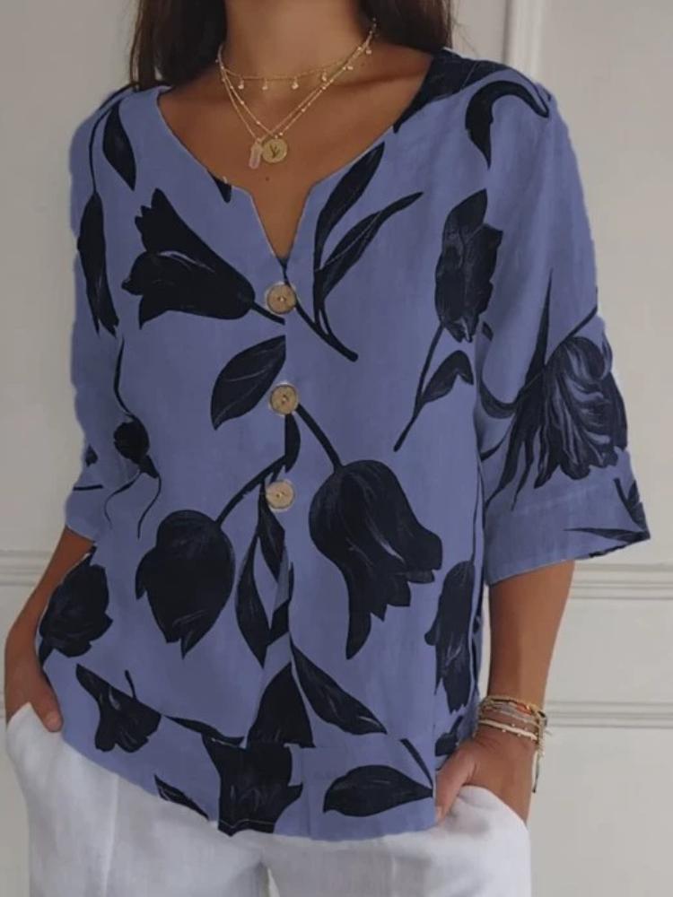 

Новая рубашка-пуловер из хлопка и льна с V-образным вырезом и короткими рукавами, повседневная куртка для весны и лета 5XL фиолетовый