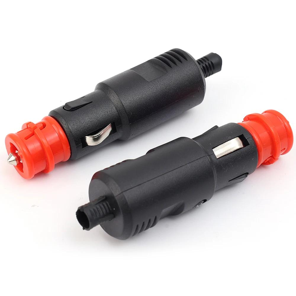 9pcs Universal 12V-24V Car Cigarette Lighter Plug Socket Power Plug Connection Cigaret Socket Adaptor Male Plug Accessories