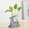 Tierfigur mit Vase, Teetisch, Mini-Blumenvase, Keramik, Hirsch und Katze mit Hydrokultur-Pflanzgefäß aus Glas für Zuhause, Schlafzimmer, Wohnzimmer, Dekoration