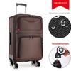 Large Capacity Rolling Suitcase with Universal Wheels, Combination Lock, Leather & Oxford Cloth Travel Bag for Men & Women