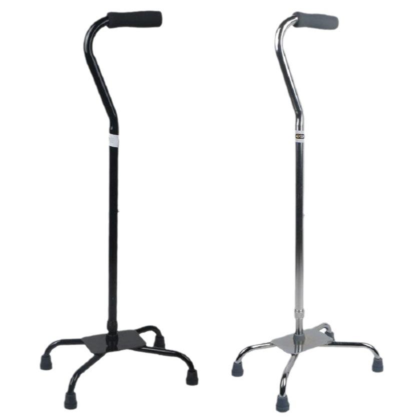 HEPO Aluminum Alloy Quad Cane: Adjustable Height, Four-Legged Support for Seniors
