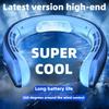 1pc ABUDODO Portable Neck Fan USB Rechargeable Mini Cooling Fanwith Digital Display, Adjustable Speed & Super Ice Function