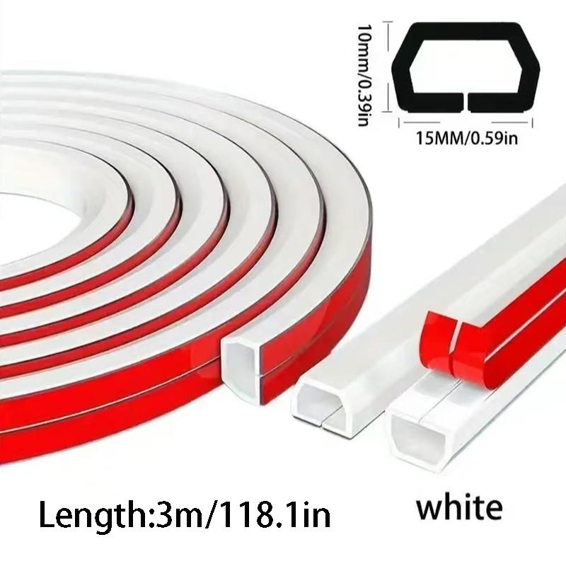 1Roll 118" Cable Management Sleeve - Self-Adhesive PVC Cord Hider for Wall & Floor, Insulated Wire Cover