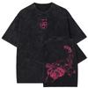 Kira Yoshikage Killer Queen Grafisk T-shirt Anime JoJo's Bizarre Adventure Bomulls-T-shirt Herr Retro Tvättad T-shirt Harajuku Toppar