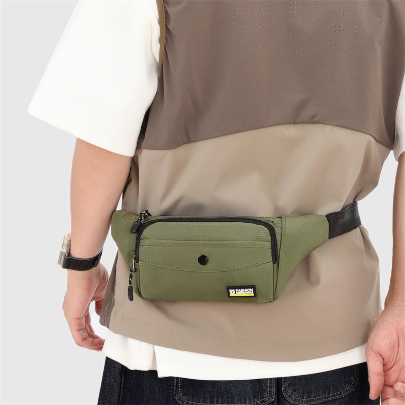 Men's Casual Sports Travel Waist Bag Lightweight Riding Chest Large Capacity Crossbody Bag  Phone Pocket