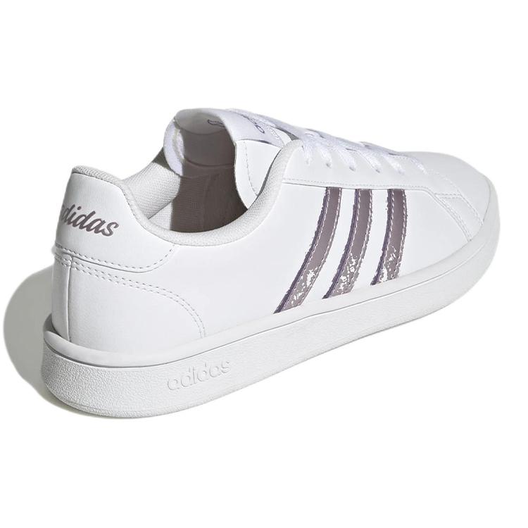 Adidas Grand Court Base Beyond 'White Matte Purple Metallic' Women's GW9247