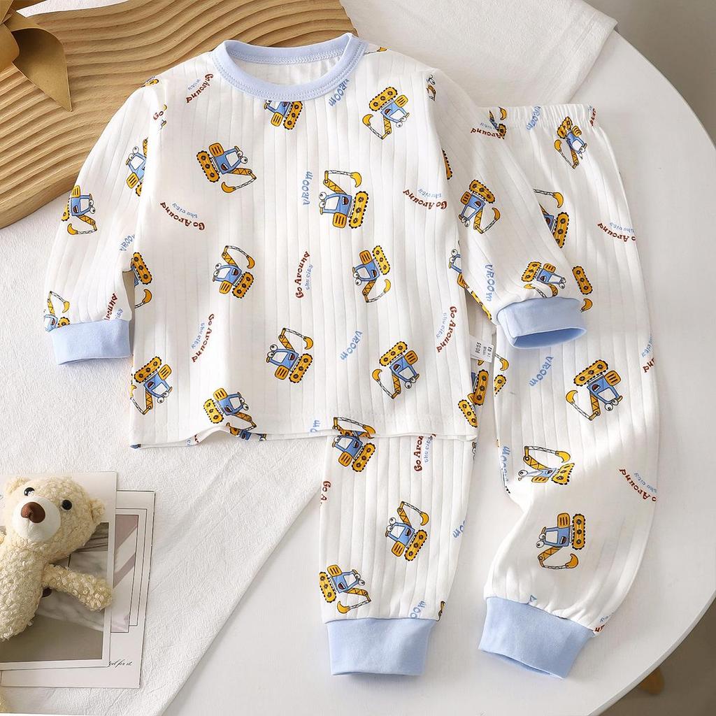 Children's Underwear Sets, Pure Cotton Autumn New Style Baby Boys' Home Clothes, Girls' Pajamas, Long Johns and Long Johns Children's Clothing