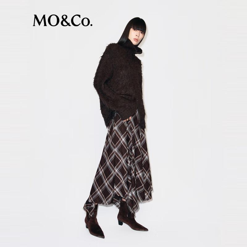 MO&Co. Plaid A-Line Long Skirt