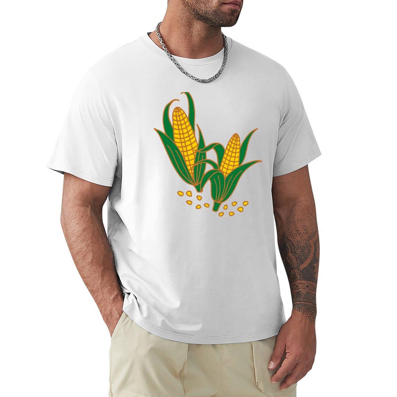 Corn Corn Pattern Corn On The Cob Summer Sweet Tshirt Holiday Party Tshirt For Unisex S