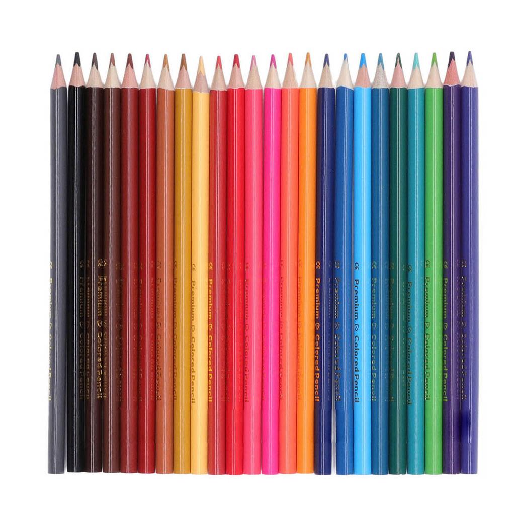24 Stück Farbstifte Reichhaltige Lebendige Farben Sanftes Ausmalen Weit Verbreitete Skizzenstifte zum Ausmalen Skizzieren Malen