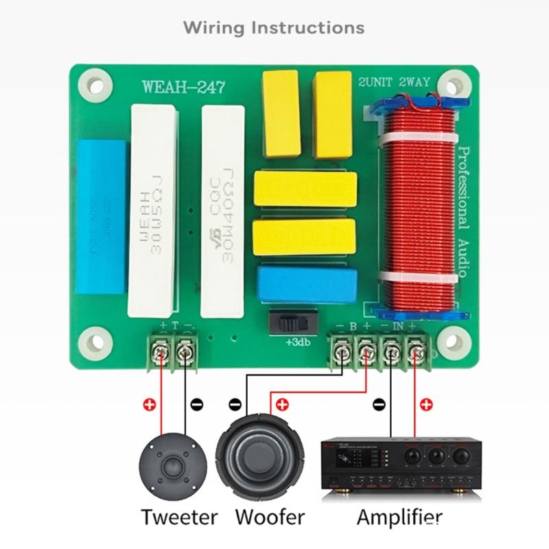 Professional Adjustable Speaker Frequency Divider WEAH-247 Supporting 400W Power for Enhancing Sound Quality
