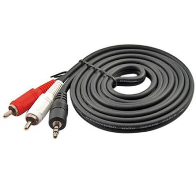 Mini jack stereo maschio da 3,5 mm 1/8 '' a 2 cavi per altoparlanti audio per computer stereo per telefono RCA