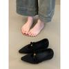 French small fragrant Mary Jane shoes plush shoes temperament pointed commuter shoes inner height increase single shoes