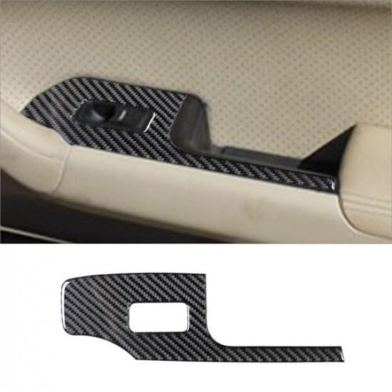 4Pcs Carbon Fiber Interior Window Lift Switch Cover Trim For Acura TSX 2004-08