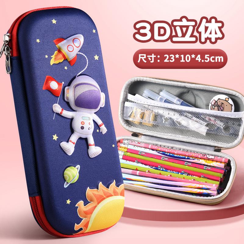 3D School Stationery Box Pencil Case - Girls' Cartoon Design - Large Capacity - Pencil Box For Students And Children - Gift For Kids