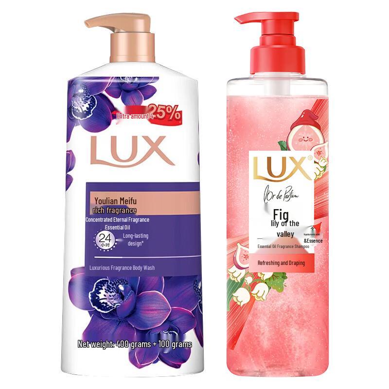 LUX Scented Shower Gel & Essential Oil Shampoo Set