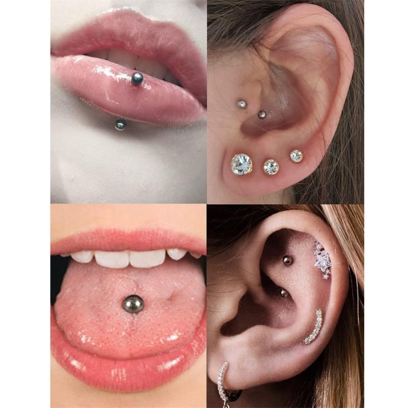 25PCS Multi Size Alloy Balls Tongue Belly Piercing Jewelry Part Suitable for Creative Body Piercing Jewelry Solution