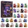 Countdown Gift Box Christmas Dragon Calendar, with 24 Acrylic Decorations, Days Souvenir Ornament Box, Holiday for Lovers Decorations