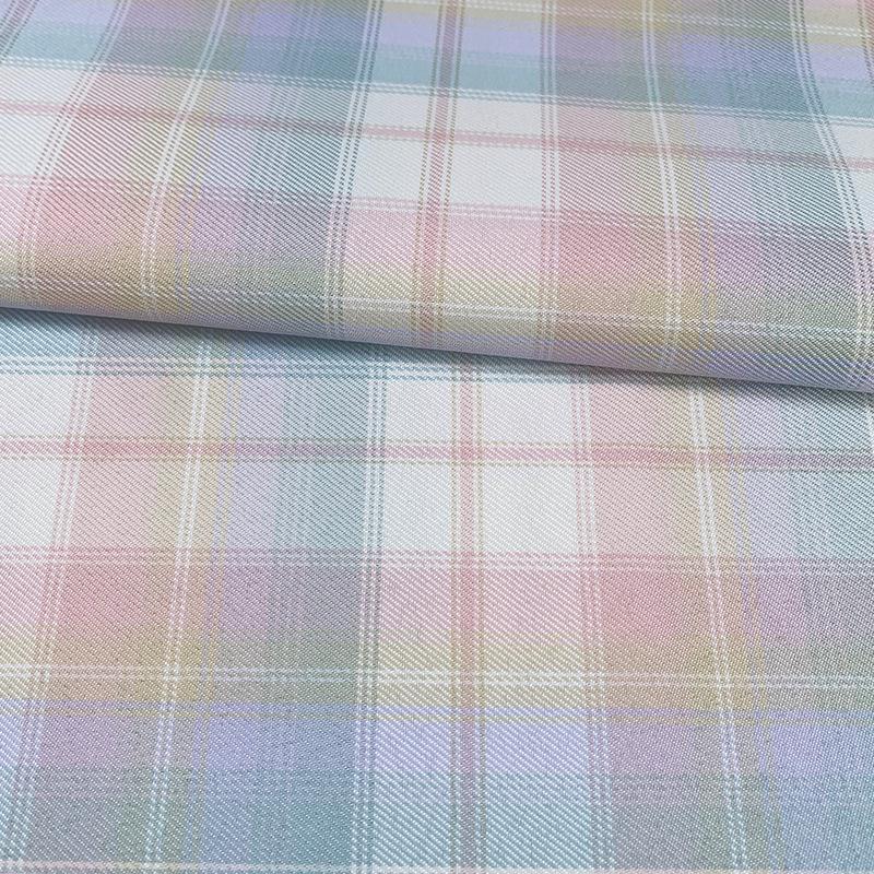 Japanese Plaid Pleated Skirt Fabric - Yarn-Dyed Polyester for DIY Scrunchies & Crafts