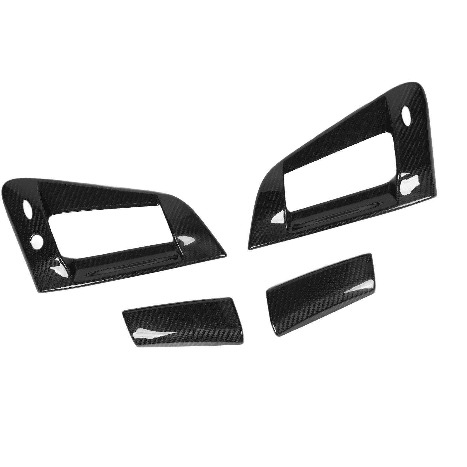 

4 шт. Накладки на наружные дверные ручки из углеродного волокна, просты в установке, накладки на наружные дверные ручки для 370z Z34