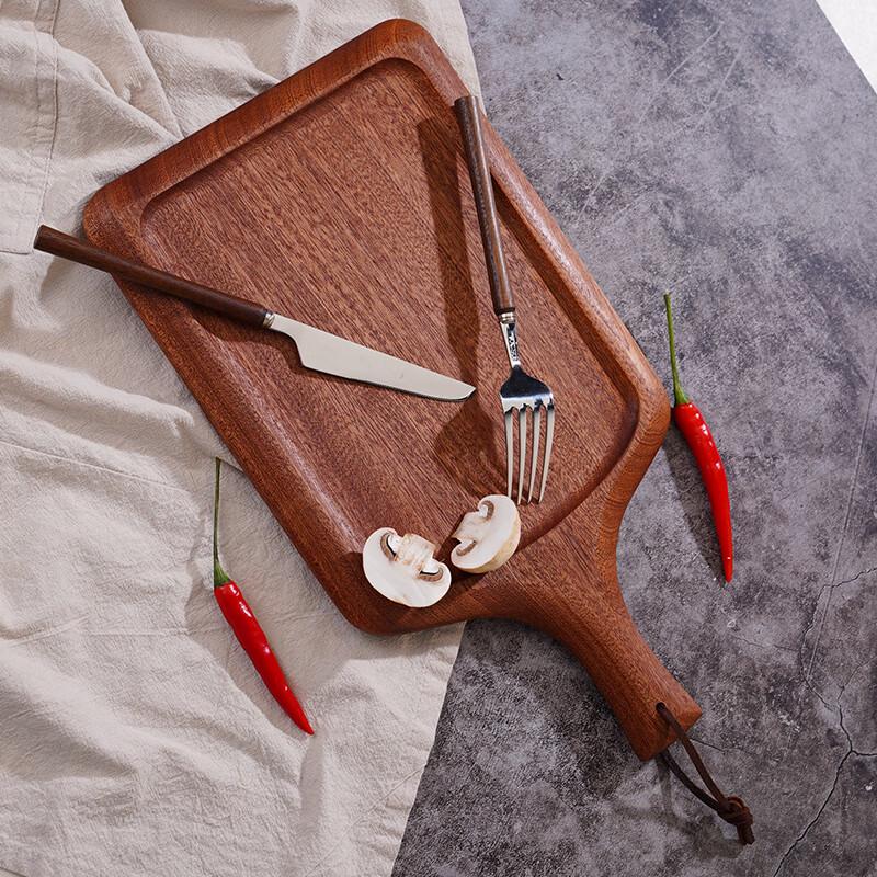 Ebony Wood Rectangular Steak Plate
