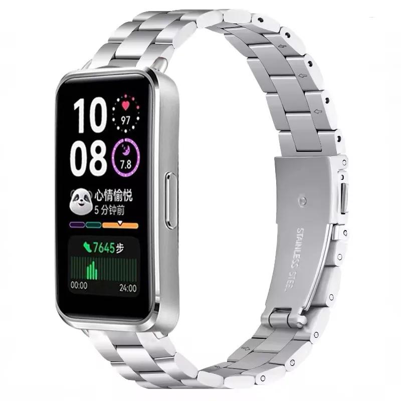 

Metal Strap for Huawei Band 10 9 8 Stainless Steel Bracelet Accessories for Huawei Band 10/9/8 Smart Watch Replaceable Wristband For Huawei Band 8