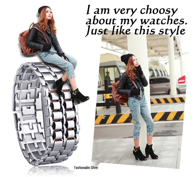 Lava LED Digital Couple Bracelet Watch - Creative Fashion Hot Sale