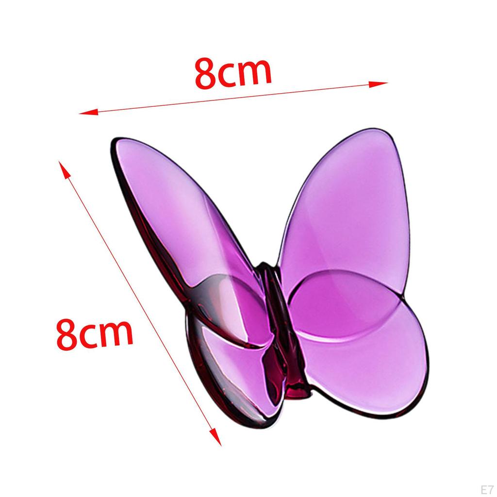 Crystal Butterfly Figurine Flying for Cabinet Office Desk