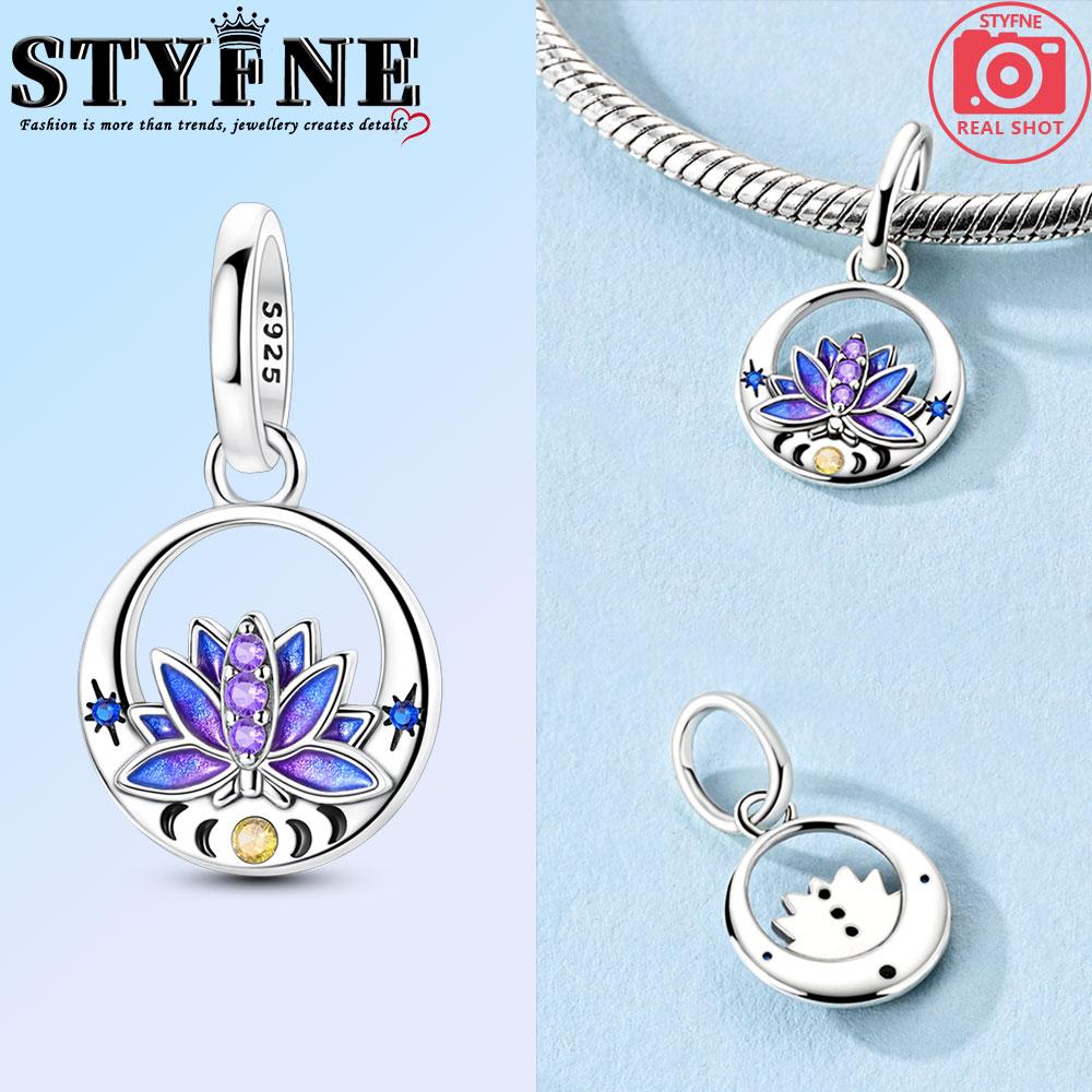 Copper Green Snow Lotus Crooked Heart Four-Leaf Grasspendant Jewelry Fit Original Bracelet For Women Diy Gift