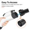 Car Charging Adapter Type1 J1772 To Tesla TS-NACS Socket For EV Electric Vehicle Model X Y 3 S Type 1 Charger 240V AC 80A IP54