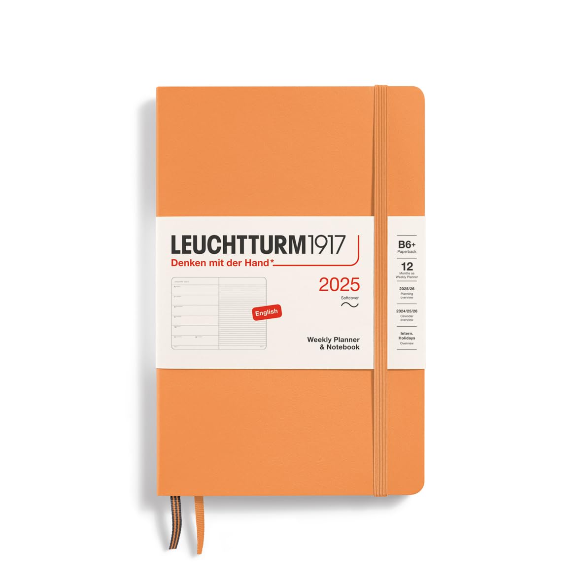 

Leuchtturm Planner 2025 January Start B6 Weekly Soft Apricot 370655 Official Import