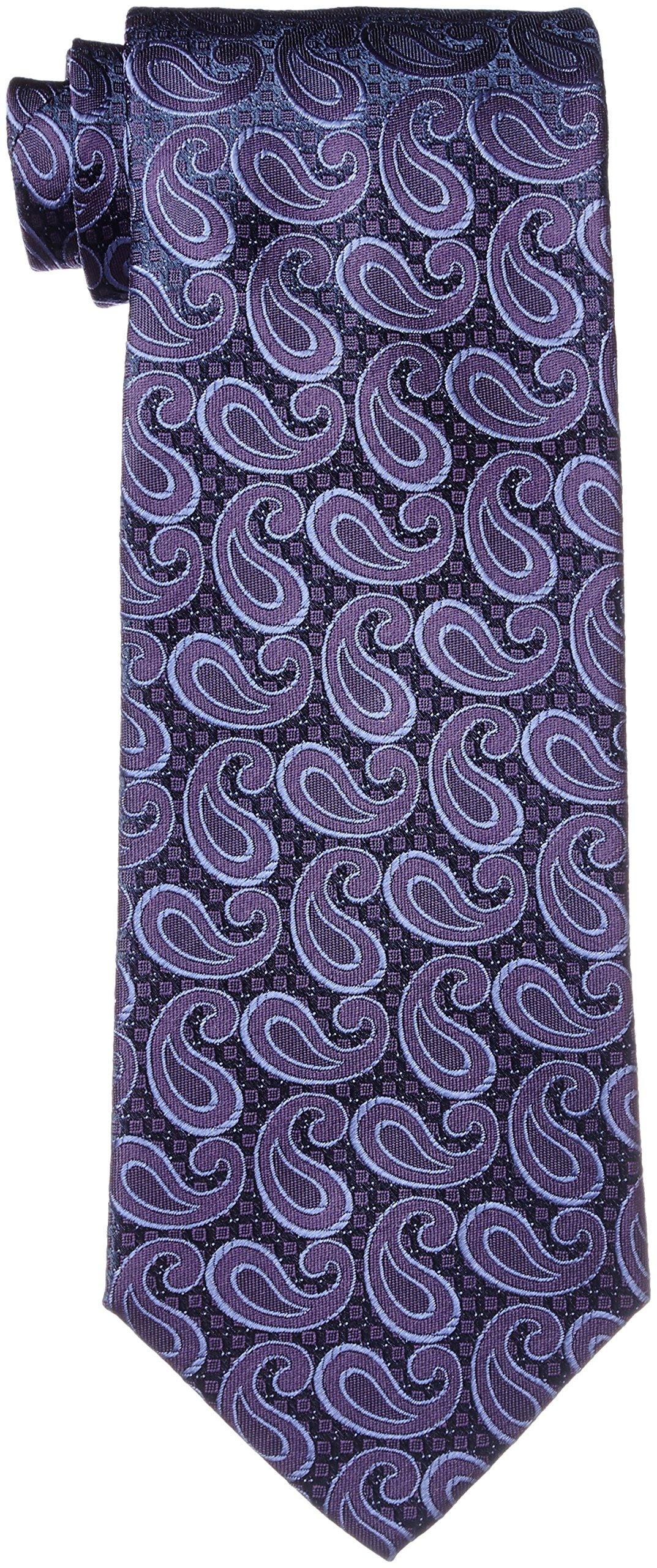 [Hiroko Koshino Homme] Necktie, Paisley Pattern, 003254-20000-4908 03, Purple Base, Purple Paisley, FREE